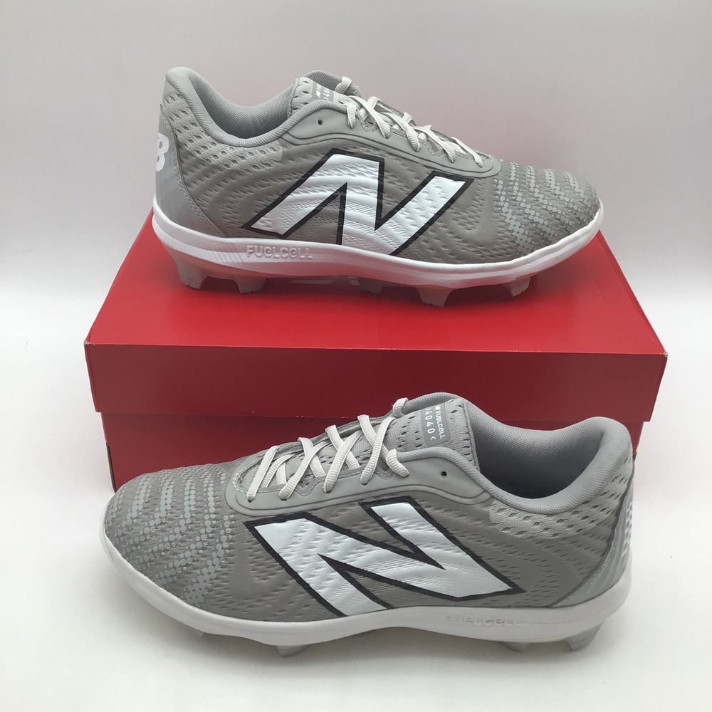 New Balance FuelCell 4040 v7 Molded Baseball Cleats Grey White Mens Size 13 NEW